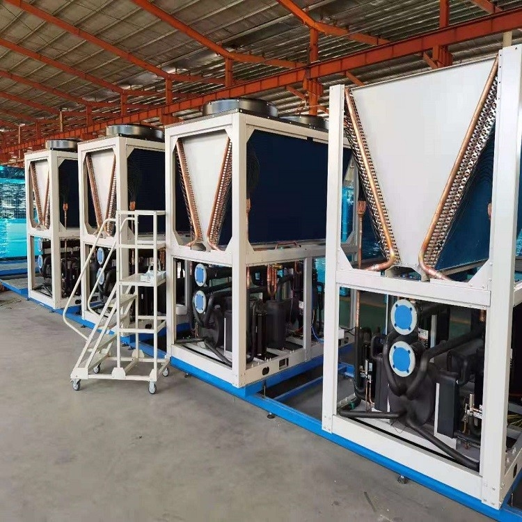 Home Heating Packaged Air Cooled Chiller Condenser Units For Hot Water 750Kg